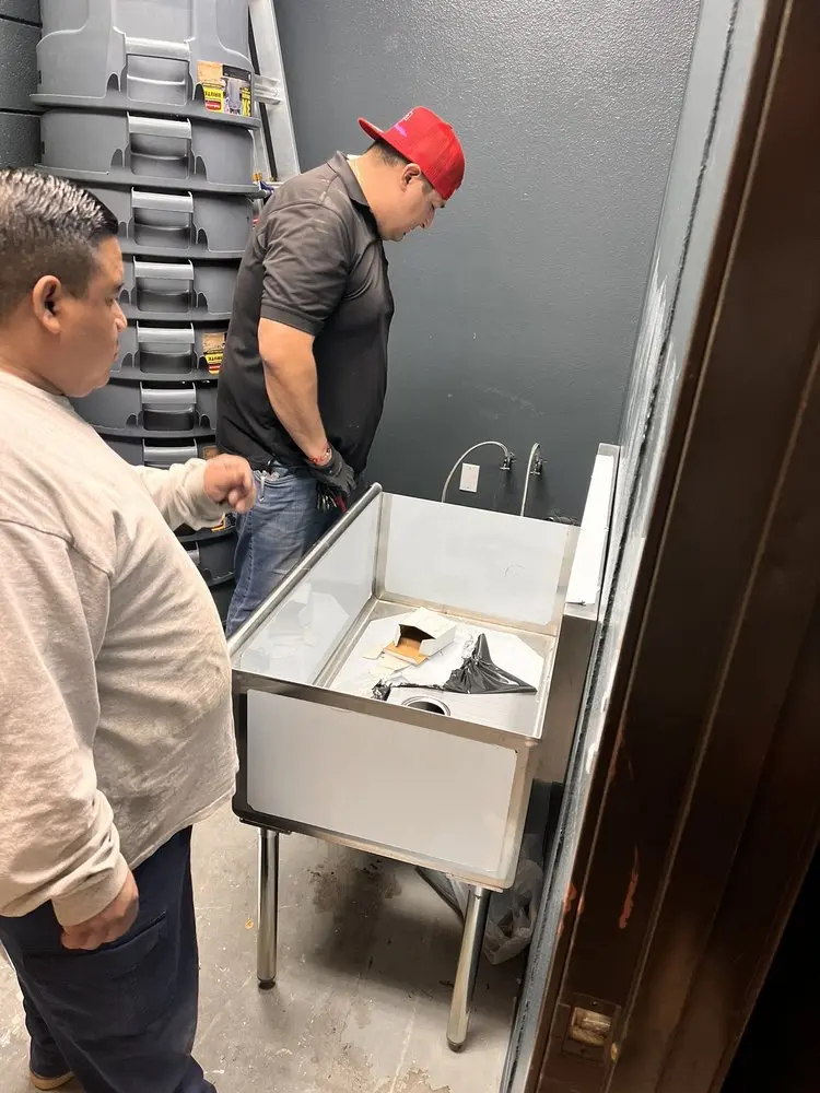 Commercial plumbing and sink installation in Roosevelt